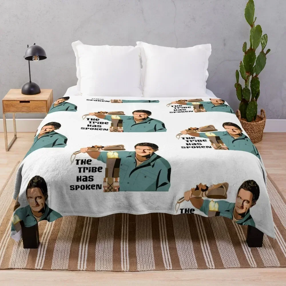 

Jeff Probst: The Tribe Has Spoken Throw Blanket Plush Fuzzy Cozy Blanket for Couch Sofa