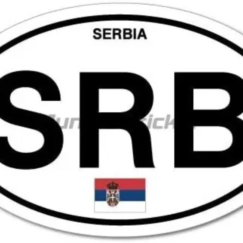 

Country Code Sticker Flag SRB CH AL RUS JP DR VN BVI NZ Bumper Water Proof Vinyl Decoration Decal