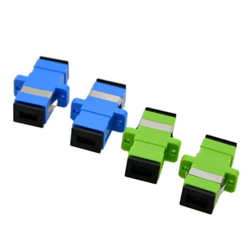 

10PCS New SC/UPC/APC Single Mode Optical Fiber Connector Flange Head Coupler Square joint Adapter Factory Price Wholesale