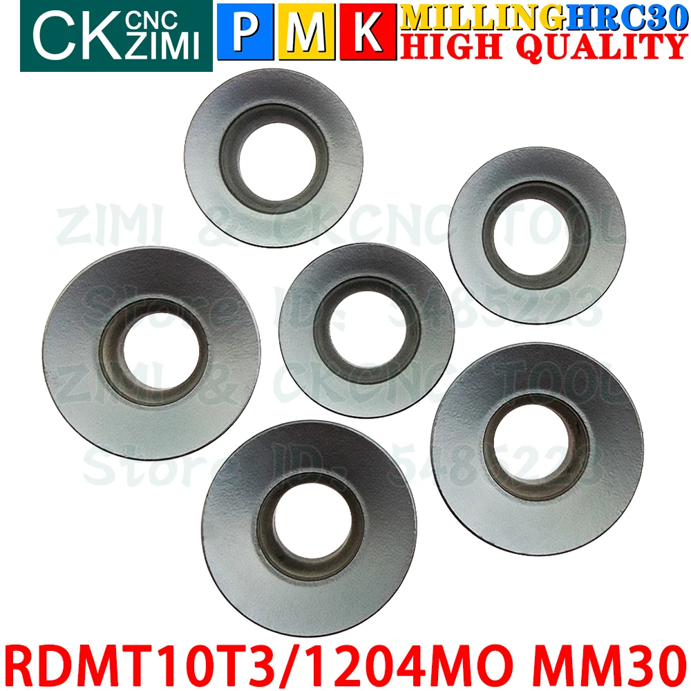 RDMT10T3MO MM30 RDMT1204MO MM30 Sisipan Karbida Sisipan Penggilingan Wajah Sisipan Penggilingan Dapat Diindeks Alat Bubut RCMT RDMT10T3 RDMT1204 RDMT 10T3 RDMT 1204 MM10 MM30 CNC untuk Baja Tahan Karat