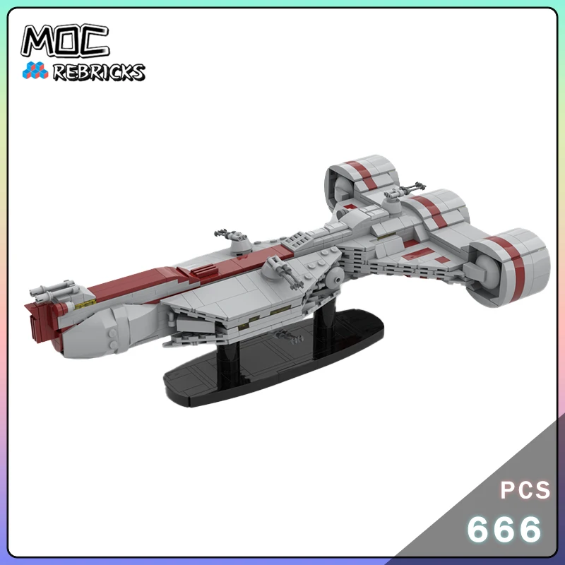 Sci-Fi Star Movie Series Fragata Battleship Building Blocks, High-Tech Advanced Model Bricks, Assembly Toy for Kid, Xmas Gift, MOC-88820