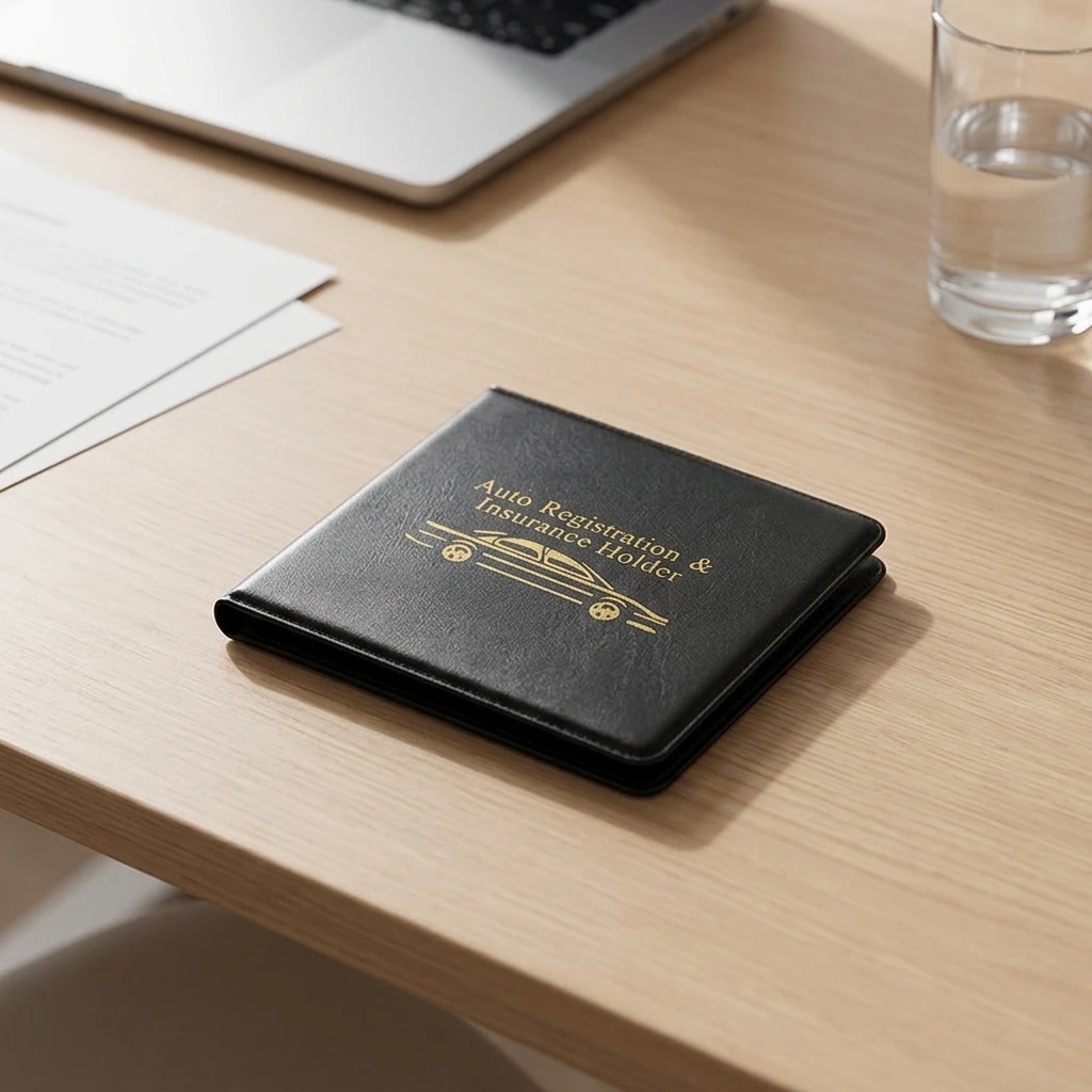 Men's PU Leather Short Card Holder Foldable Business Wallet With Logo Print Classic Design For Daily Use