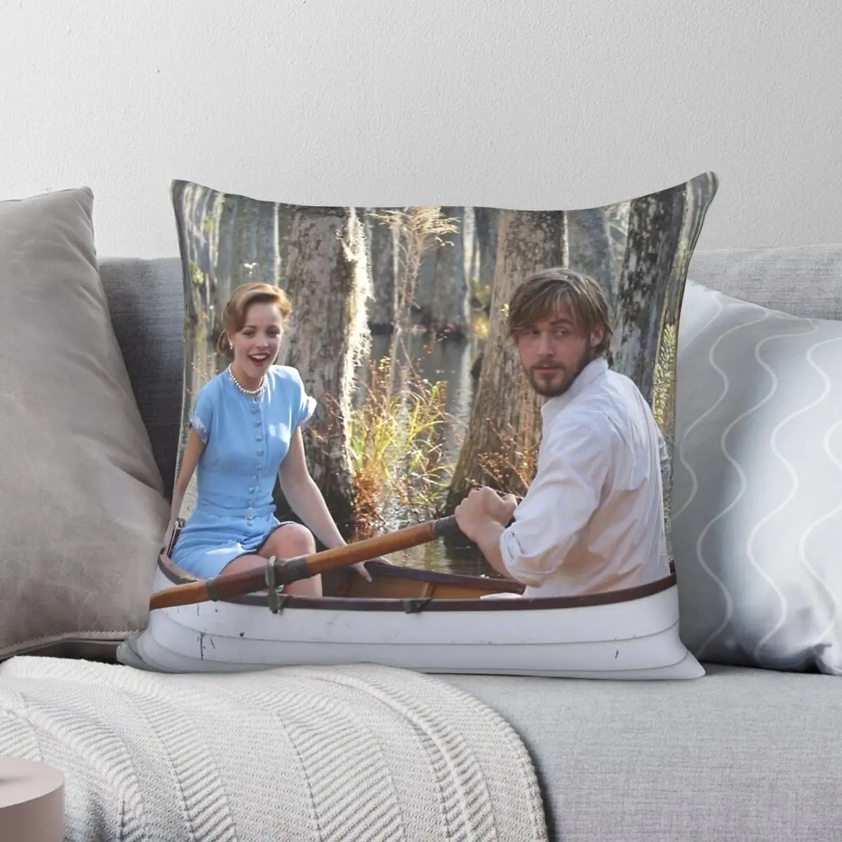 The Notebook Movie On Boat Pillowcase Polyester Linen Velvet Printed Zip Decor Throw Pillow Case Bed Cushion Cover