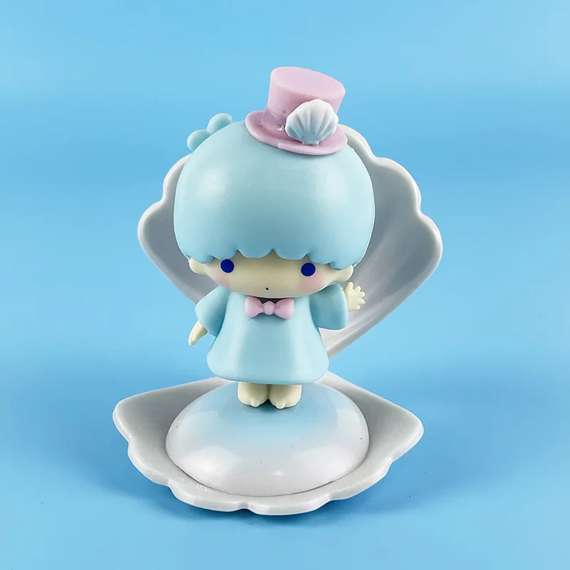 Sanrio Blind Box Kawaii Kuromi Cinnamoroll My Melody Figures Dolls Ocean Holiday Series Toy para Fans Gift