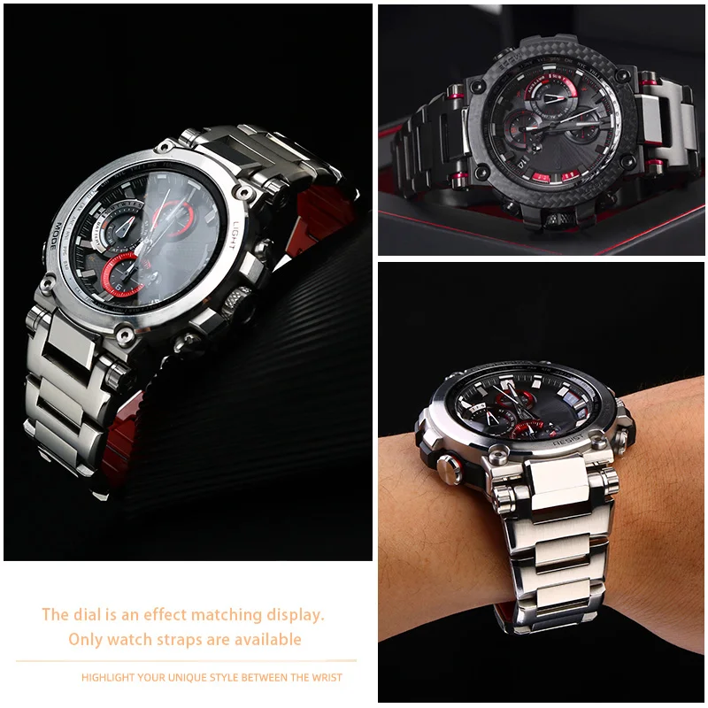 For MTG Series Heart of Steel Casio G-SHOCK MTG-B1000 G1000 MTG-B2000 316L Fine Steel Watch Chain B1000 Strap With Tool Bracelet