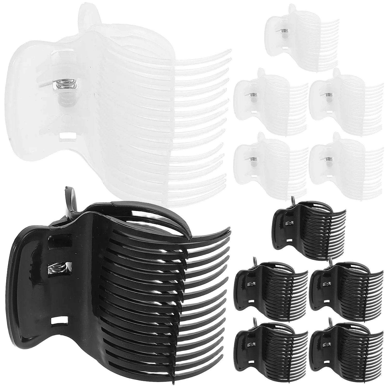 

12Pcs Hot Roller Plastic Clips Heat Proof Hair Curler Jaw Clamps for Curling Styling Sectioning Volumizing Salon At Home on The