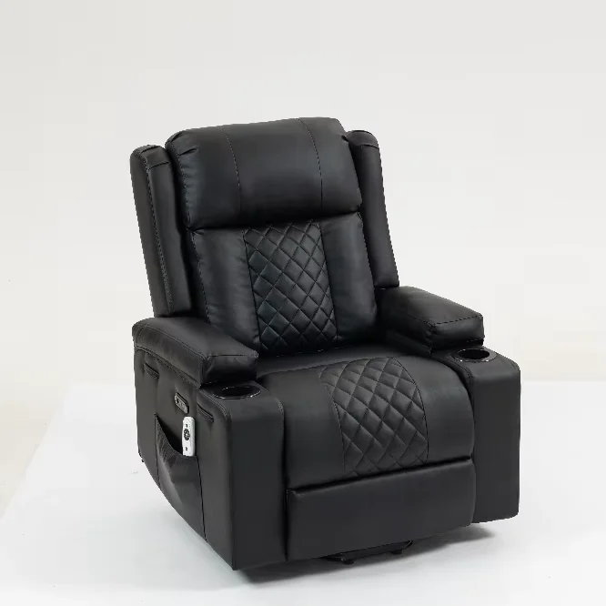 أريكة كرسي كهربائي بمقعد واحد على الطراز العتيق، تسخين تدليك مريح، رفع قابل للتعديل لكبار السن قابل للتمديد #3