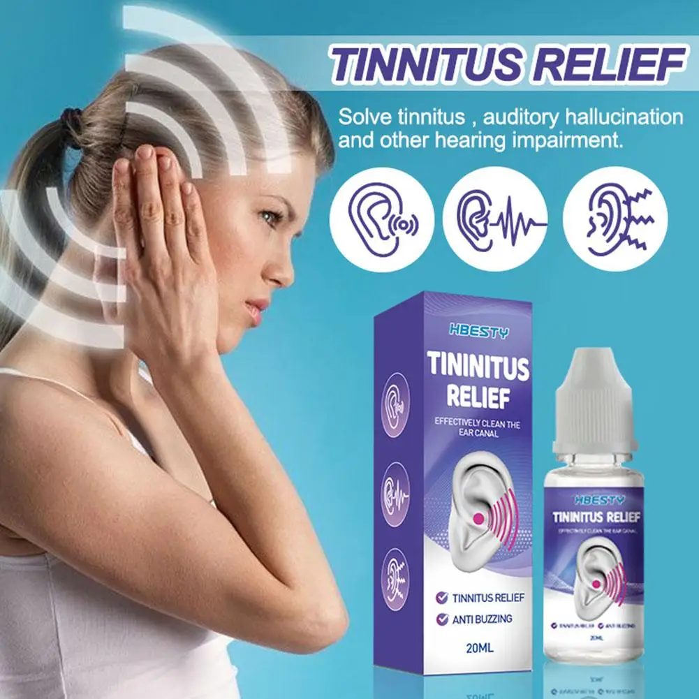 Ear Ringing Aliviando Gotas, Surdez Clean Earwax Canal, Tinnitus Ears Essence, Comichão Auditiva Tratamento, Bloqueio Earac R2E8, 20ml