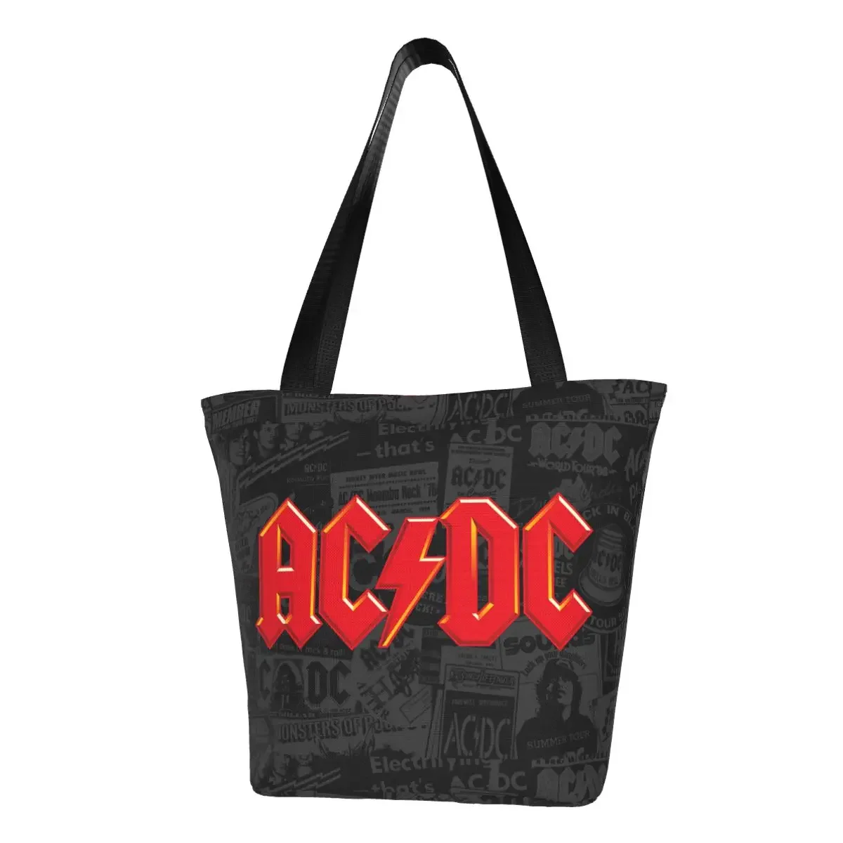 

Оригинальные винтажные холщовые сумки для покупок AC Heavy Rock, женские многоразовые сумки для покупок, сумки-тоуты
