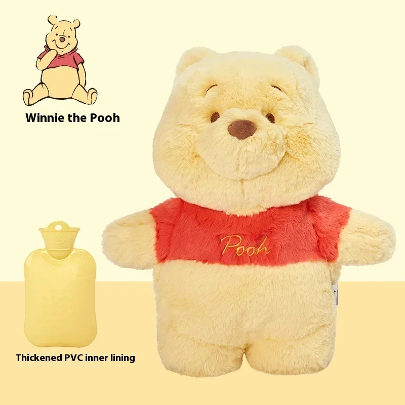 Disney anime ponto pooh urso lótus anjo inverno kawaii pelúcia dos desenhos animados água quente casa feminina enchimento de água mão mais quente crianças p