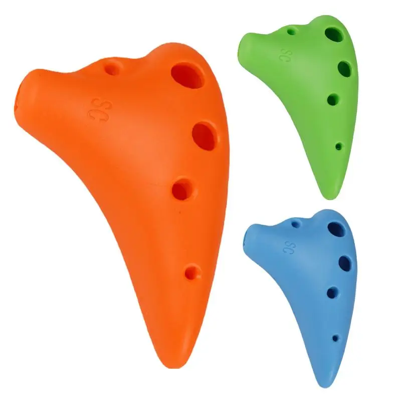 Instrumento Ocarina colecionável com Songbook Tutorial e Cordão para Crianças Musical, Chave SC, Flauta de 6 Buracos