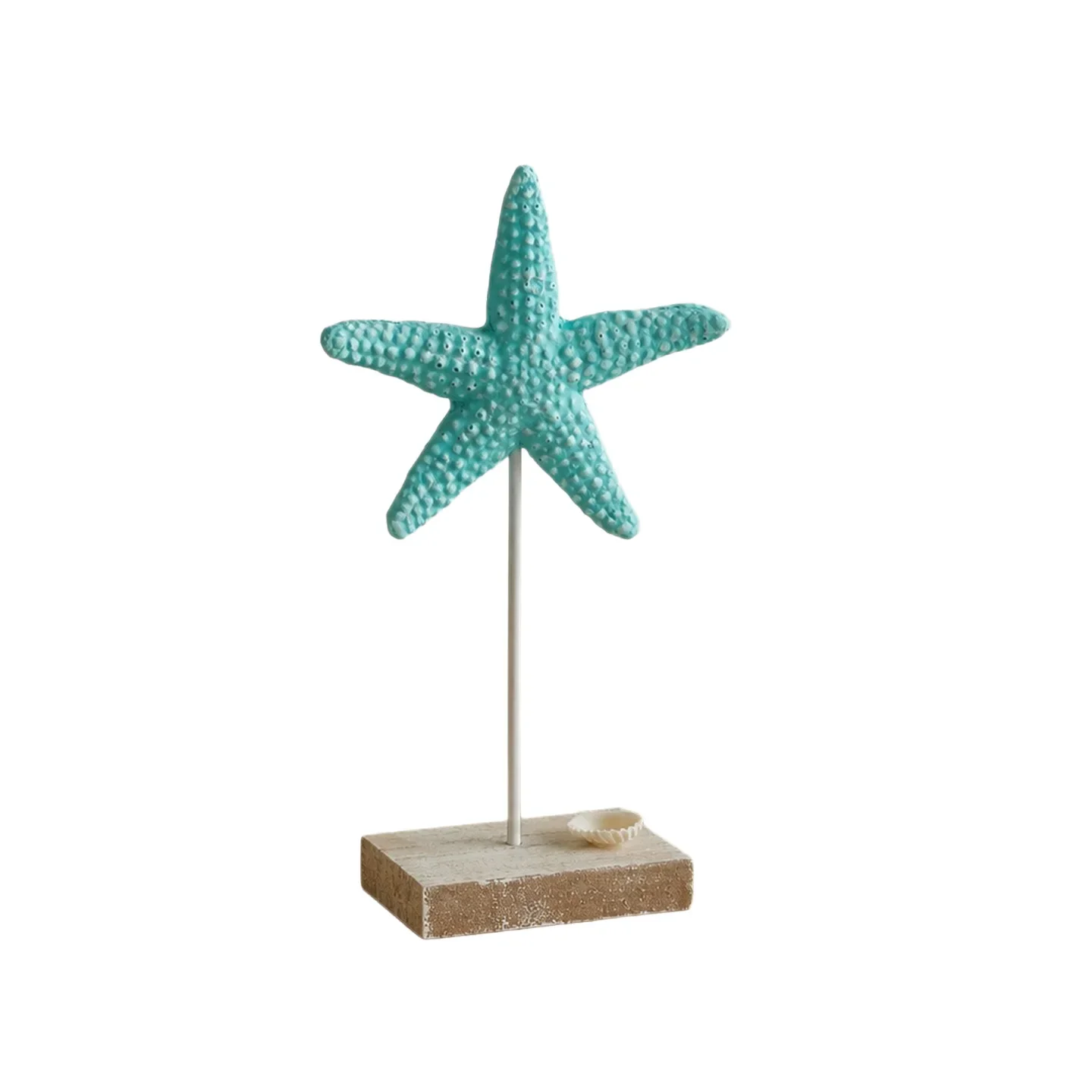 Mediterranean Starfish Tabletop Ornament Resin Star Figurine Coastal Nautical Style Home Desktop Decor for Beach Theme Room