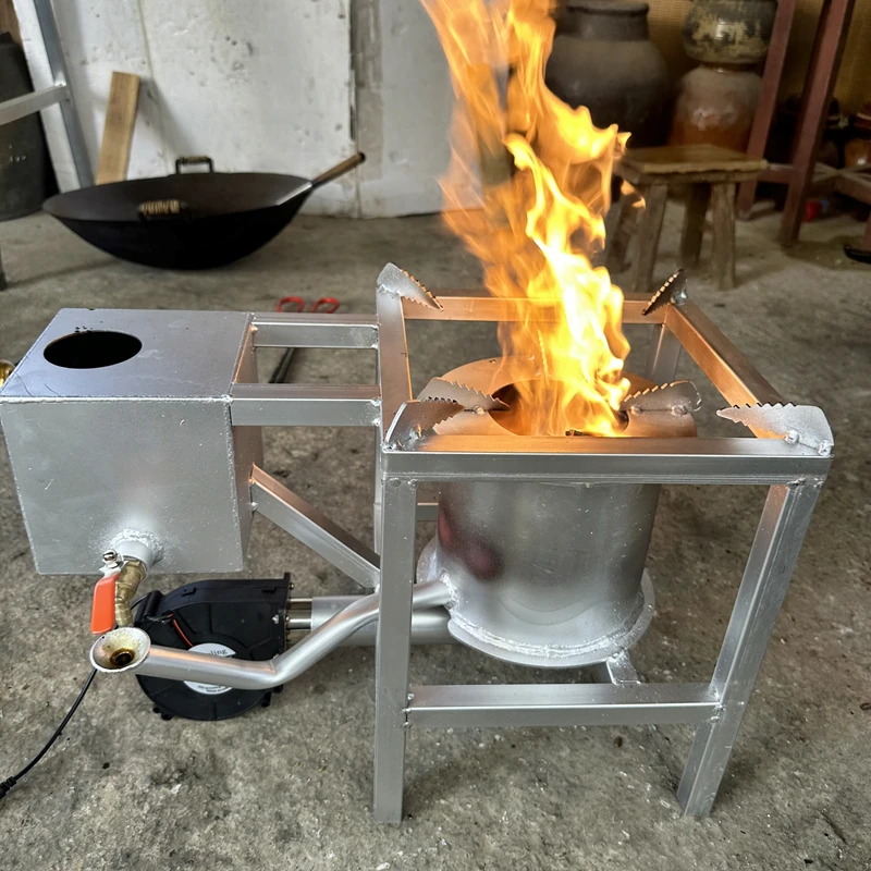 Commercial Heavy Duty Waste Oil Burner High Pressure Fierce Flame for Restaurant Factory Industrial Cooking