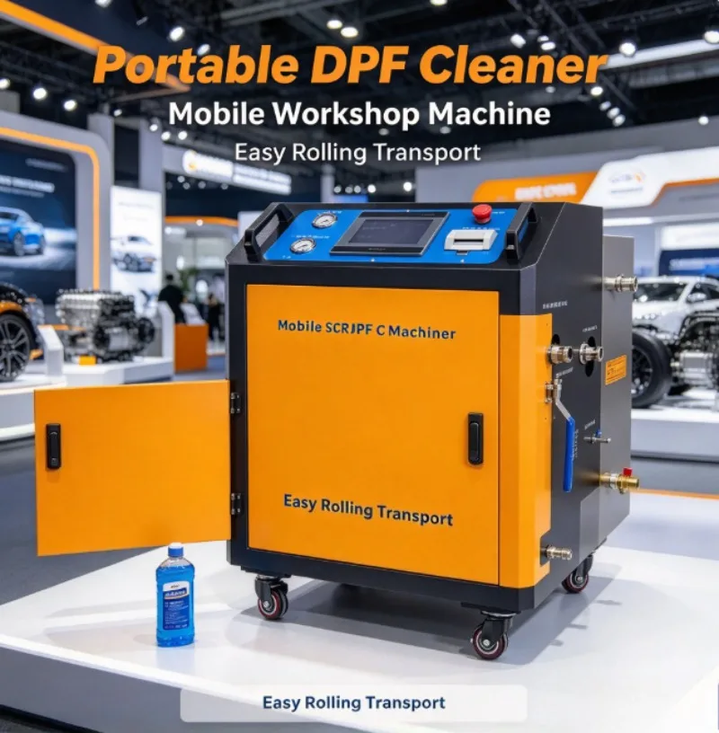 Diesel SCR DPF Cleaning Machine 120L Stainless Tank Air Burst Bubble Cleaner For Car Van Truck Workshop