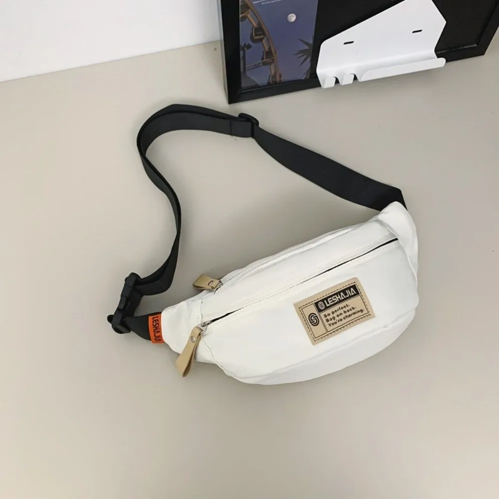 

Casual Simple Japanese Harajuku Crossbody Bags Nylon Solid Color Crossbody Chest Bag Versatile Waterproof Shoulder Bags Unisex