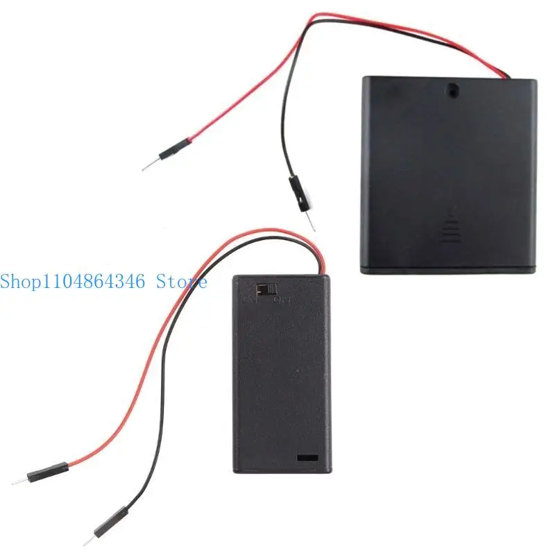 5ASD AA CASE 2 Cells/ 4 Cells Battery Box Box Box With Leads with On/ Off Switch (Slive Clop)