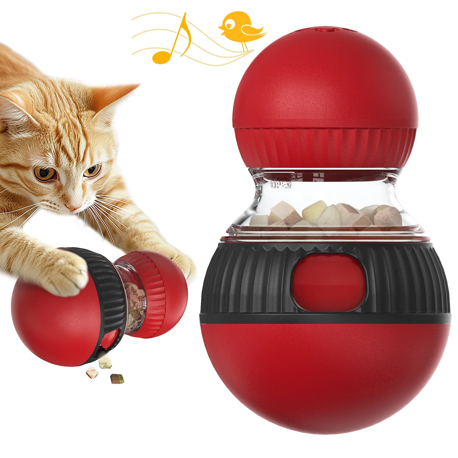 

PARKER Cat toys can sound tumbler leakage ball rolling ball slow feeding to protect gastrointestinal increase intelligence Pet s