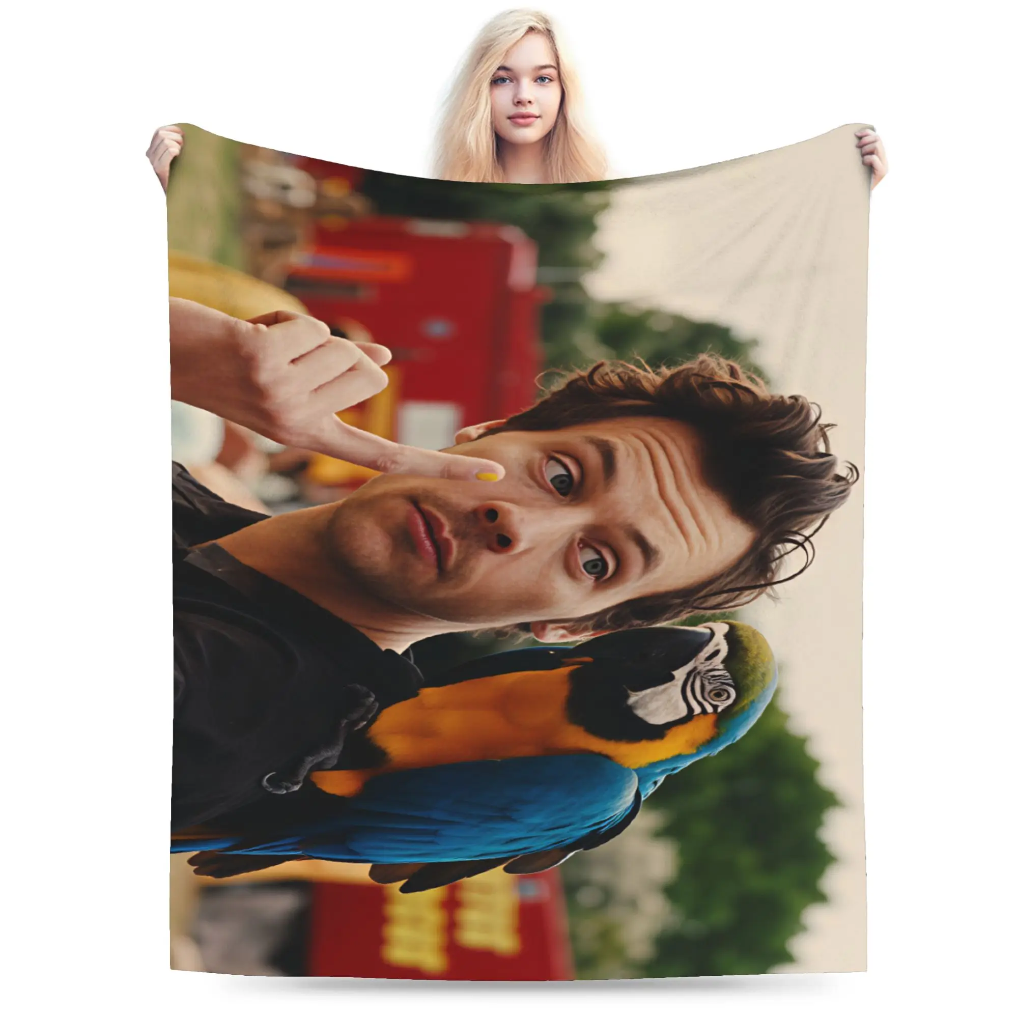 Cozy Blanket Travel Car Harrys S-Styles Kiss Al the Time Throw Blanket Novelty  Bedspread For Chair Sofa Bed