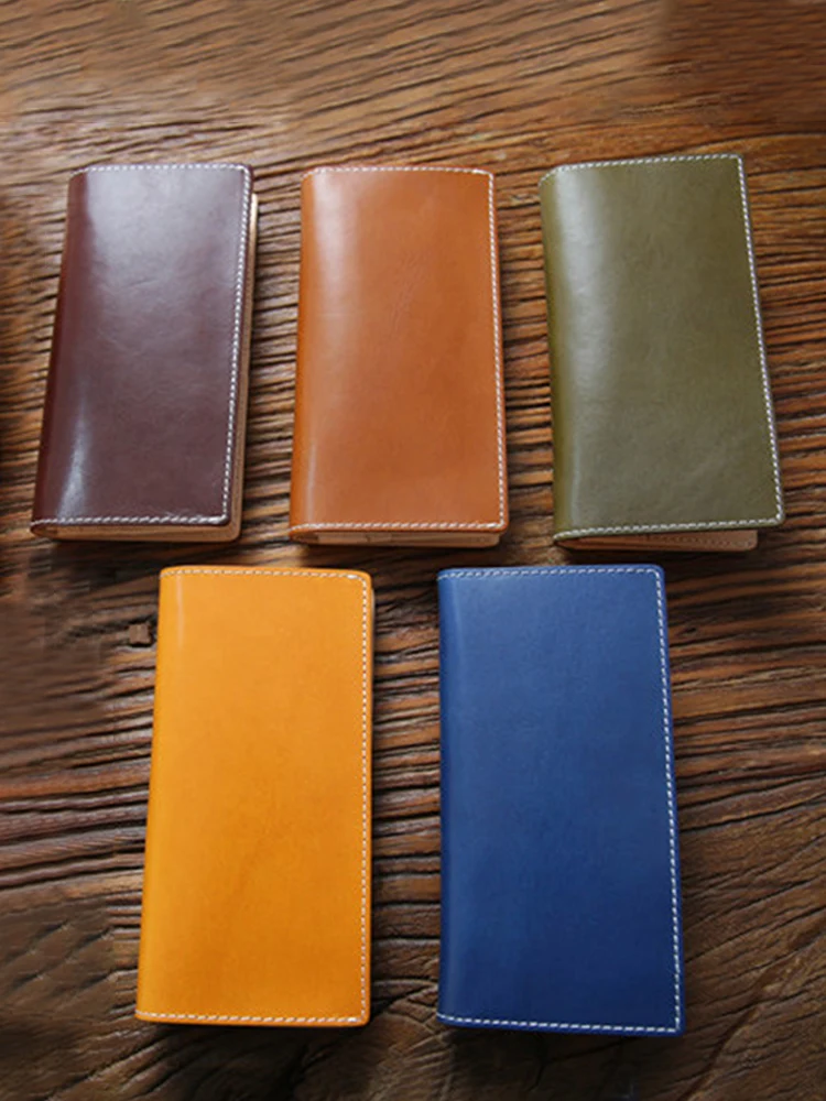 Zency Genuine Leather Long Wallet Cowhide Bag Pouch Multiple Card Slots Holders Coin Purses Unisex