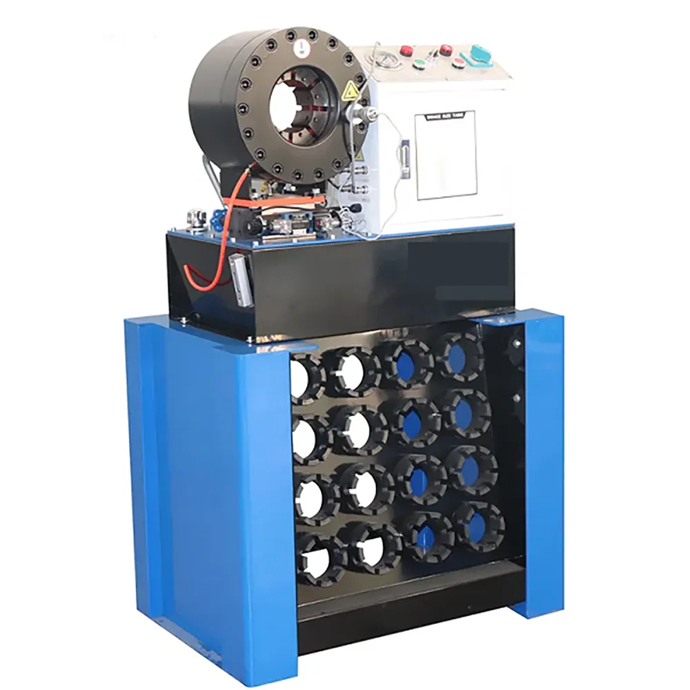 Piegatrice automatica per tubi in gomma 3KW Macchina per pressatura per tubi idraulici MJ52T