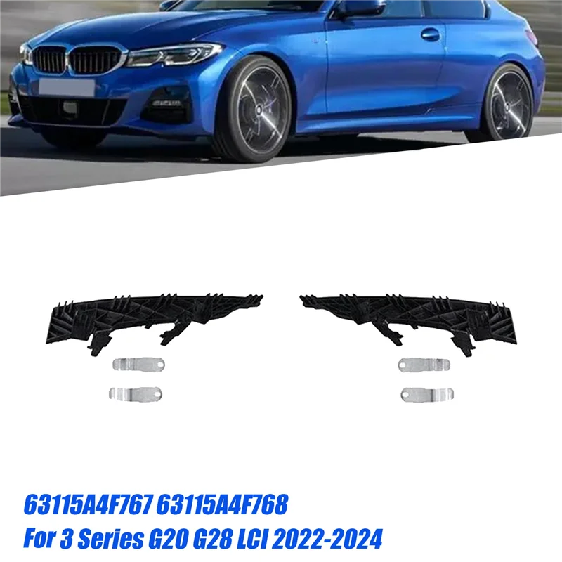 

BB-1Pair Headlight Bracket Headlight Mounting Bracket Repair Kits For BMW 3 Series G20 G28 LCI 2022-2024 63115A4F767 63115A4F768