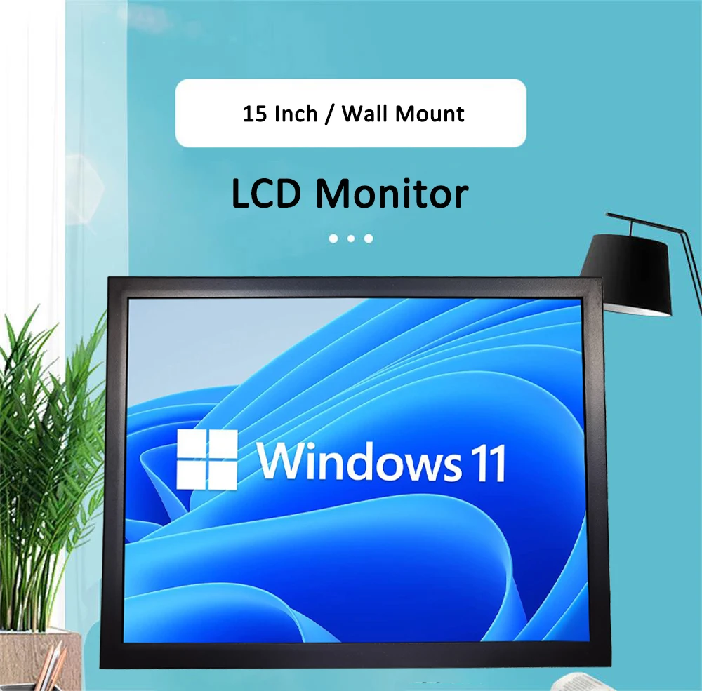 10,1/12,1/15/15,6/17/18,5/19/21,5 Zoll Neuer A-Screen IPS 24/7 Full HD 4:3 Kommerzieller Industrie-LCD-Monitor mit HD-MI VGA USB Audio – Detail 4