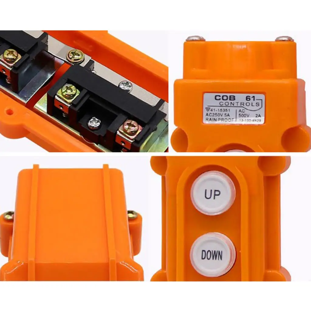 1 PC COB63 Hubbutton interrupteur grue pendentif renouvellement 6 voies/500 V
