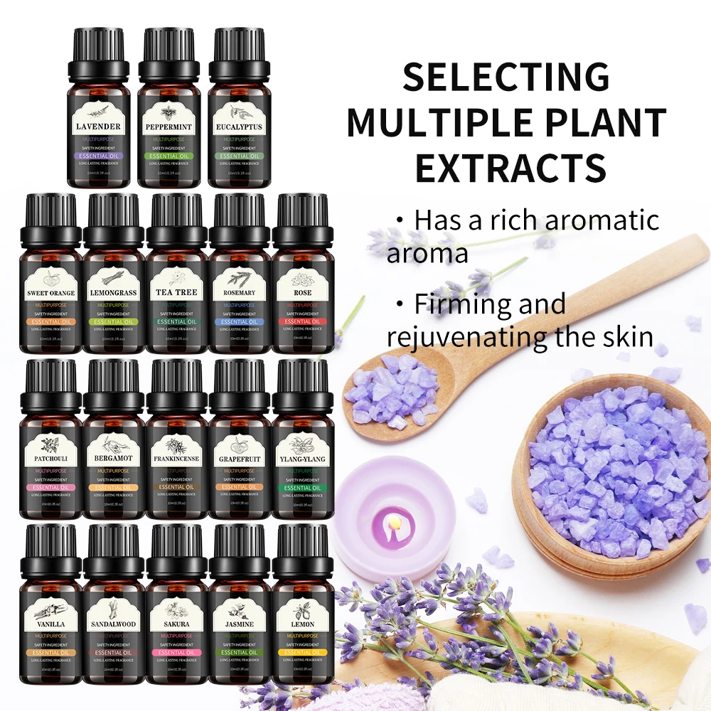 10ml/0.3fl.oz single bottle of plant essential oil face and body skin care essential oil massage essence oil