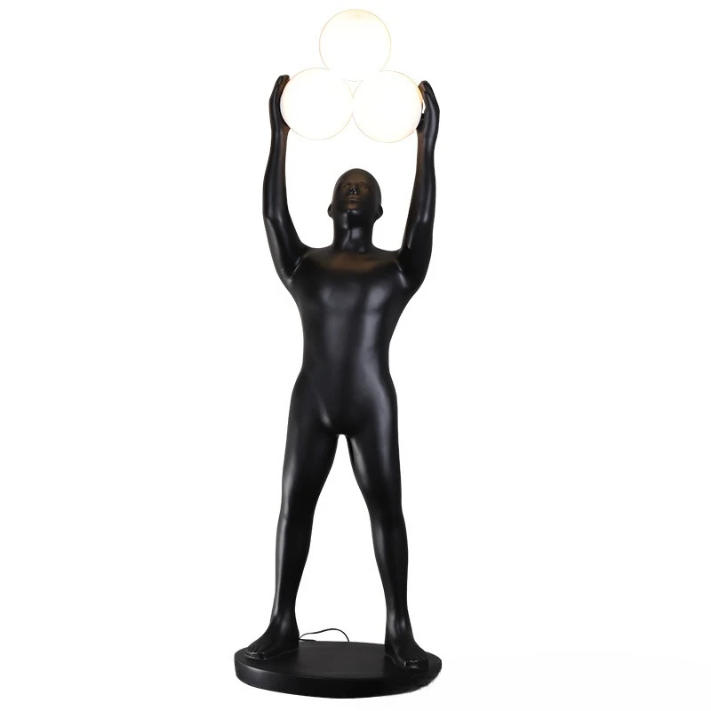 Creative FRP sculpture modern duplex villa sales office hotel lobby character installation floor ornament