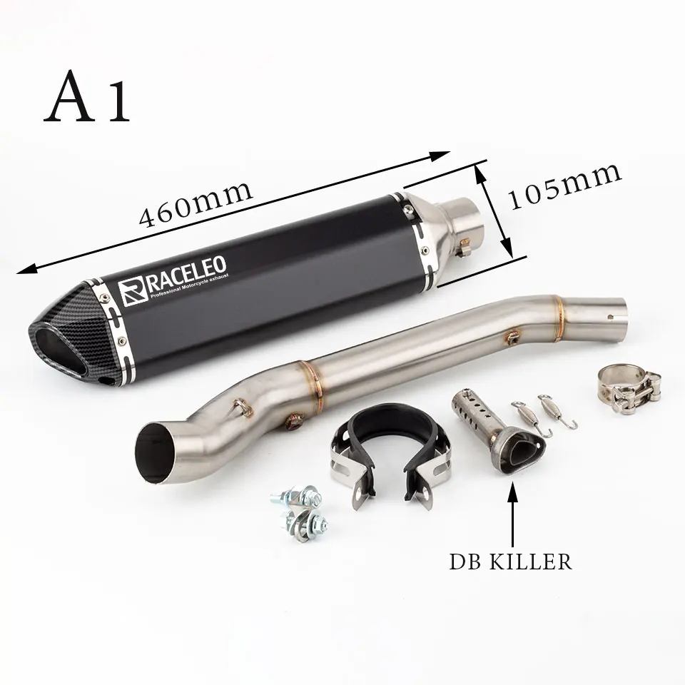 Motorcycle Exhaust Muffler Middle Link Pipe Slip on Escape Motorcycle for Suzuki DRZ400 DRZ400S DRZ400SM DRZ400E 2000-2022