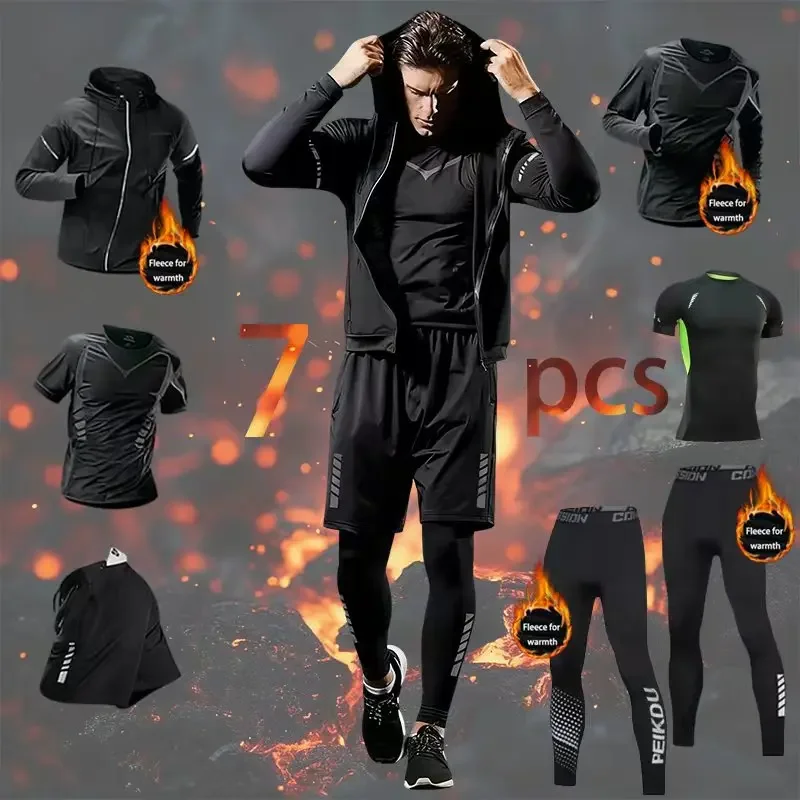 

2025 Popular warm running set, cool design, professional sports, soft and comfortable, free movement