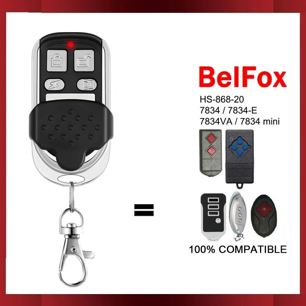 

Clone For 868MHz BelFox 7834 7834-E 7834VA 7834 mini Garage Door Remote Control BelFox HS-868-20 Gate Opener Command