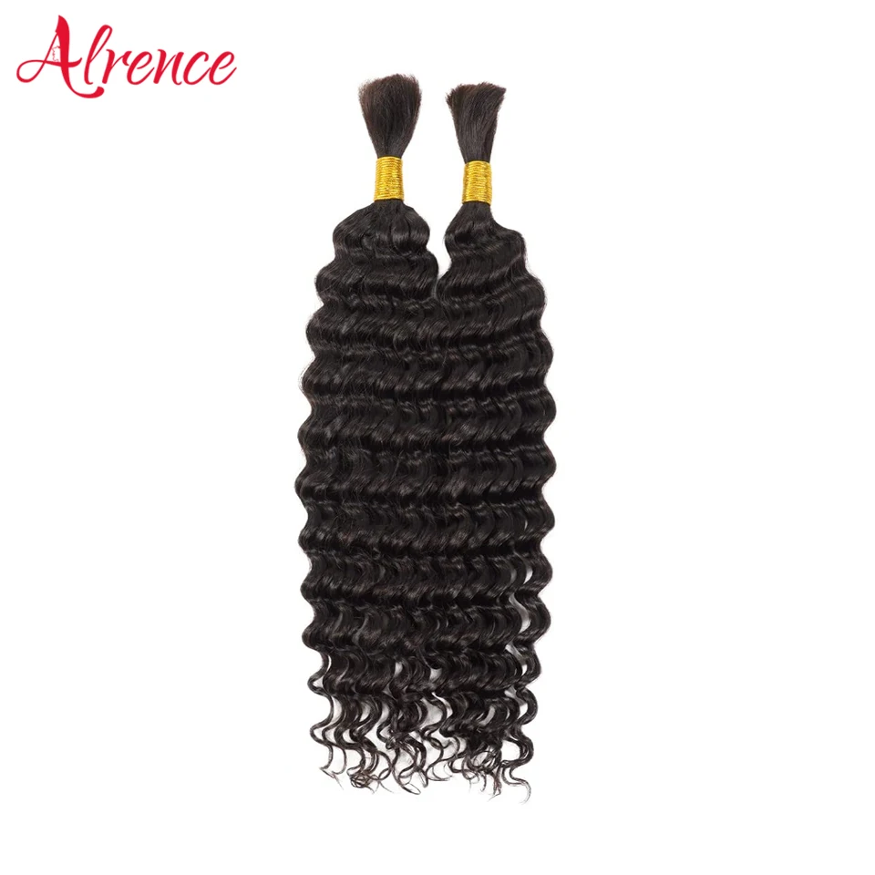 Braiding Hair Human Bulk Hair Deep Wave Bulk Human Braiding Hair for Braids Hair No Weft Deep Wave Human Hair Extension 50-80cm