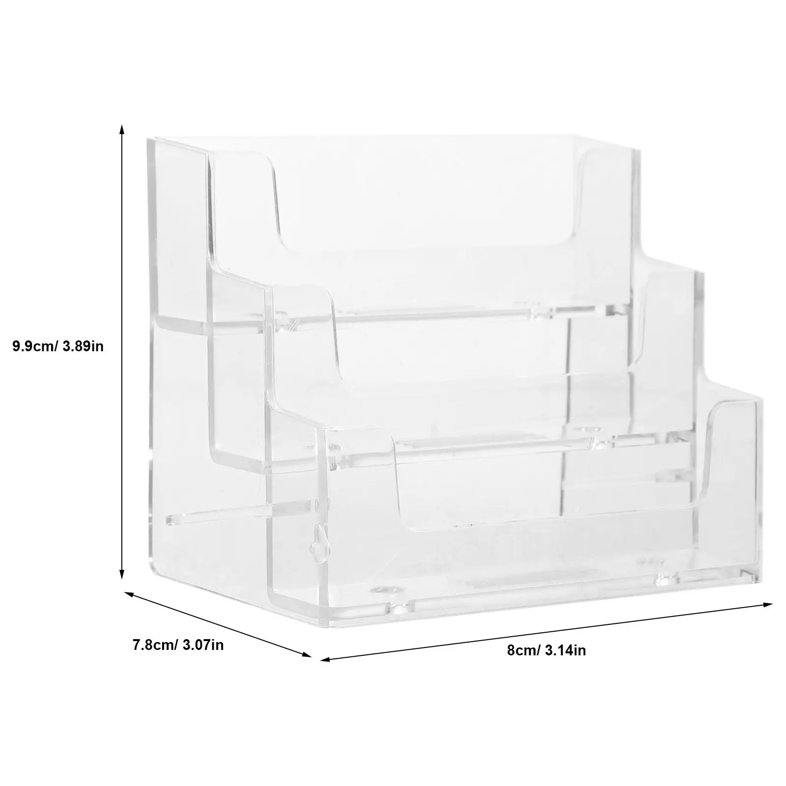 Business Card Holder Organizer Clear Cards Container Thickened Anti Slip Base Business Card Stand Compact Desktop Display