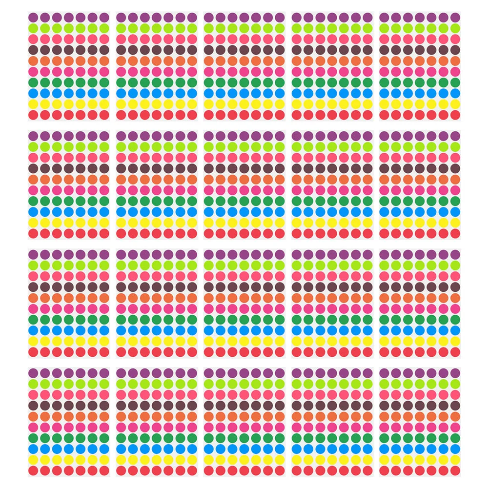 

1400 Pcs Stickers Self Adhesive Colored Dots Labels For Stickers File Document Home Storage ganization