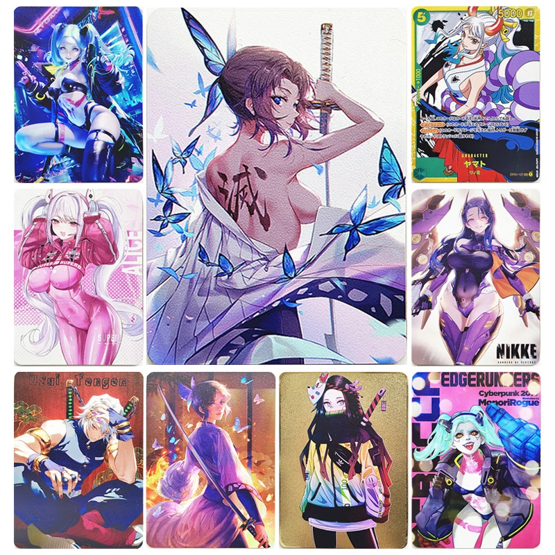 

Goddess Story Nezuko Shinobu Yor Bronzing Anime characters DIY metal cards collection Children's toys Christmas Birthday gifts