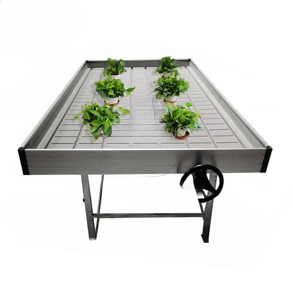 Hot selling Greenhouse Hydroponics 4X8 Breeding Table Ebb and Flood Rolling Bench for Medical Plants