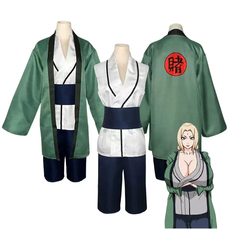 

Anime Tsunade Kimono Cosplay Costume Kimono Tsunade Wig Outfit Clothes Halloween Party Women Carnival Cartoon Uniform Suits