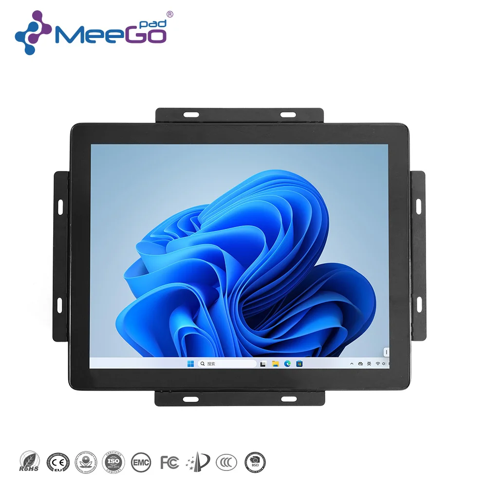 15.0-Inch VGA Square Screen Capacitive Touch LCD Monitor IP65 Protected Metal Casing Wall-Mounted Industrial Display