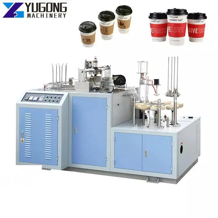 YUGONG Fully Automatic Disposable Paper Product Machines Coffee Paper Cup Making Machine Paper Cups Printing Forming Machine