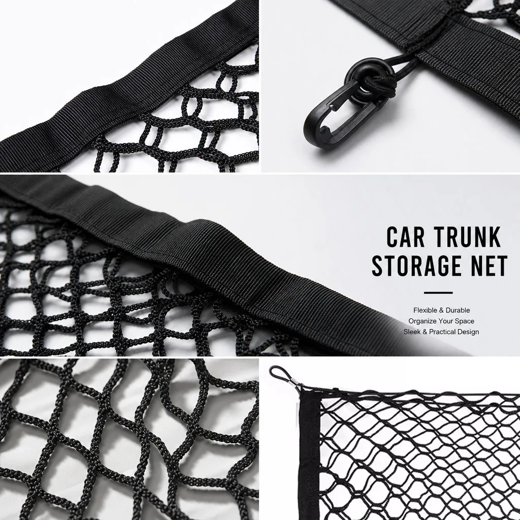 For Audi A6 Premium High-Quality Rear Trunk Elastic Cargo Fixing Net Pocket, Vehicle Rear Compartment Organizer Accessories