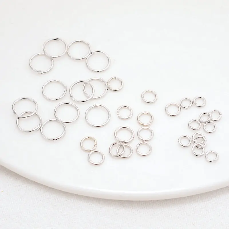 Multi Size 14K Gold Color Plated 100PCS Open Jump Rings Split Rings Connecting Rings for Jewelry Making Metal Ring DIY