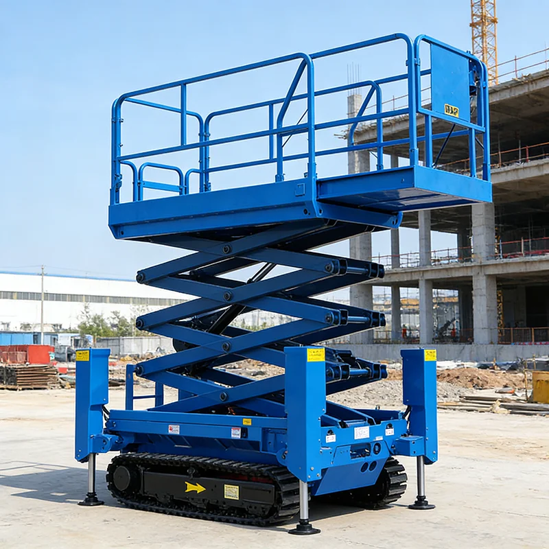 Rough Terrain Tracked Scissor Lift Hydraulic Crawler Lifting Platform with 30% Gradeability