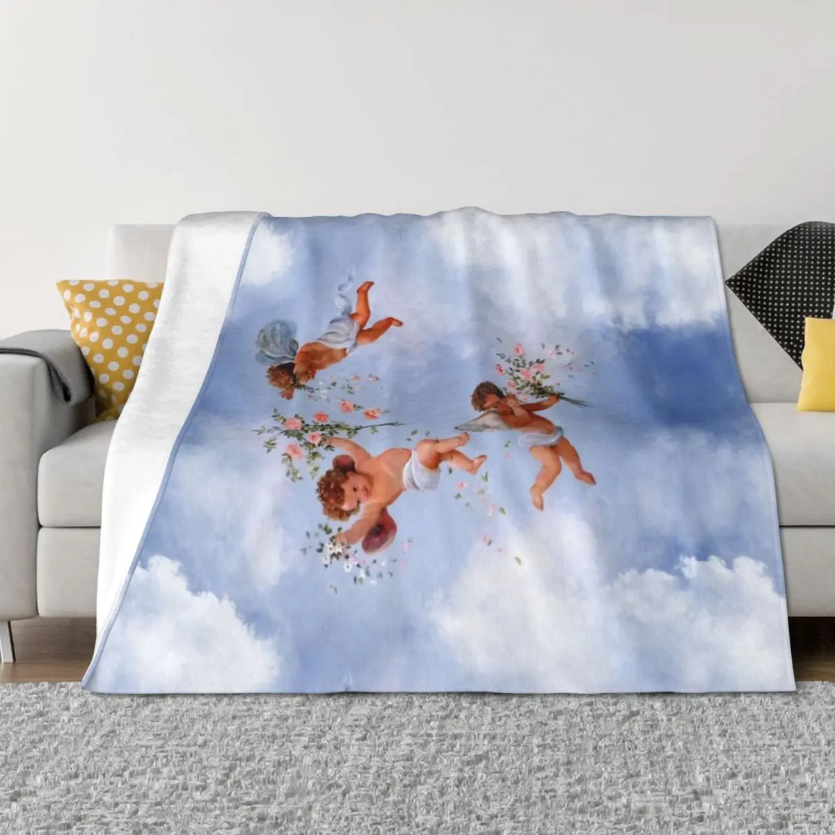 

Renaissance angels Throw Blanket Hairys bed plaid Winter beds Bed linens Blankets