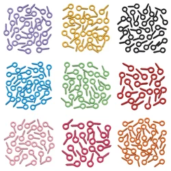 100pcs Colorful Small Tiny Eye Pins Eyepins Hooks Eyelets Screw Threaded Clasps Hooks Supplies For Jewelry Findings Supplies