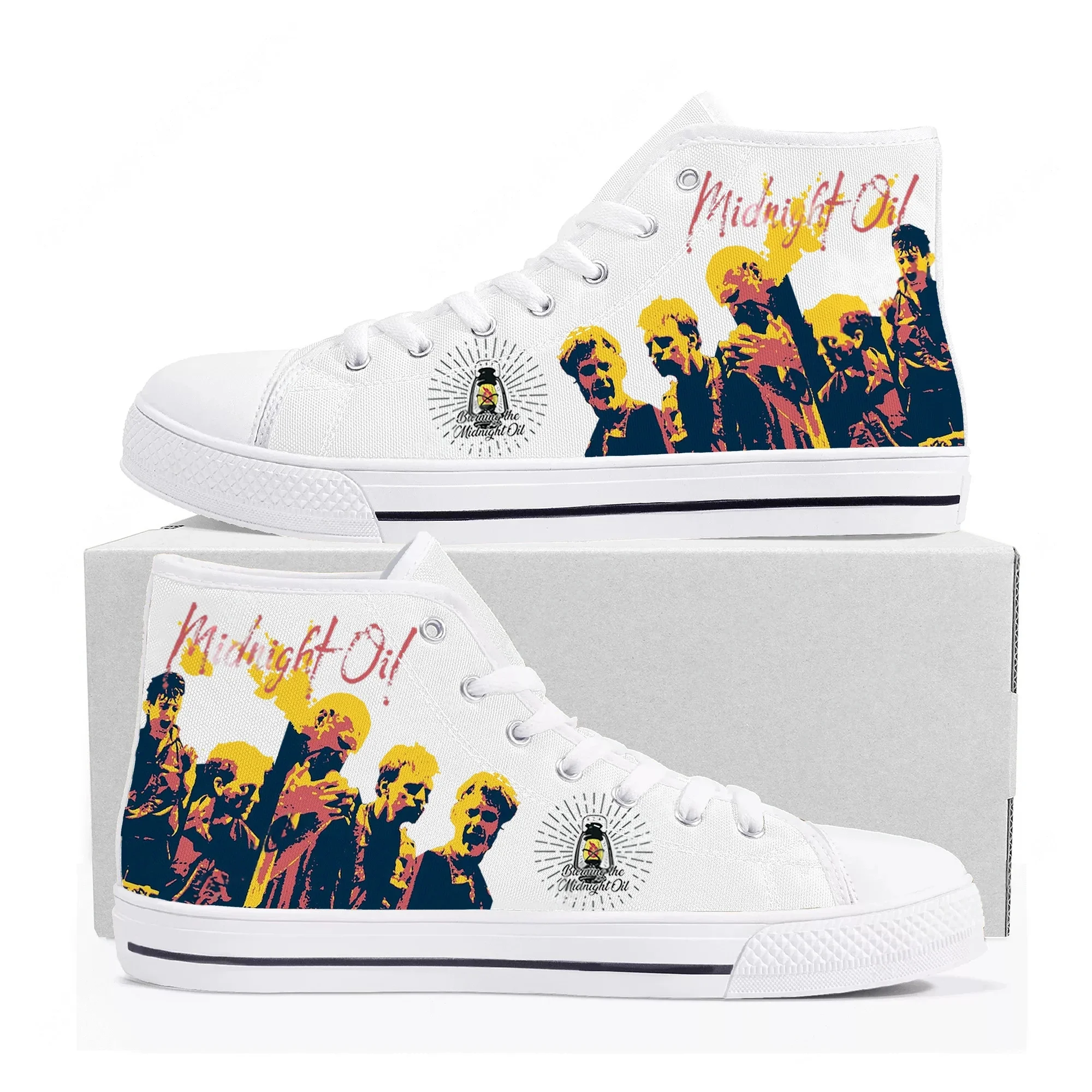 Midnight Oil Australian Rock Band Diesel and Dust Famous High Top Sneakers Mens Womens Teenager Canvas Sneaker Customize Shoe - view 2