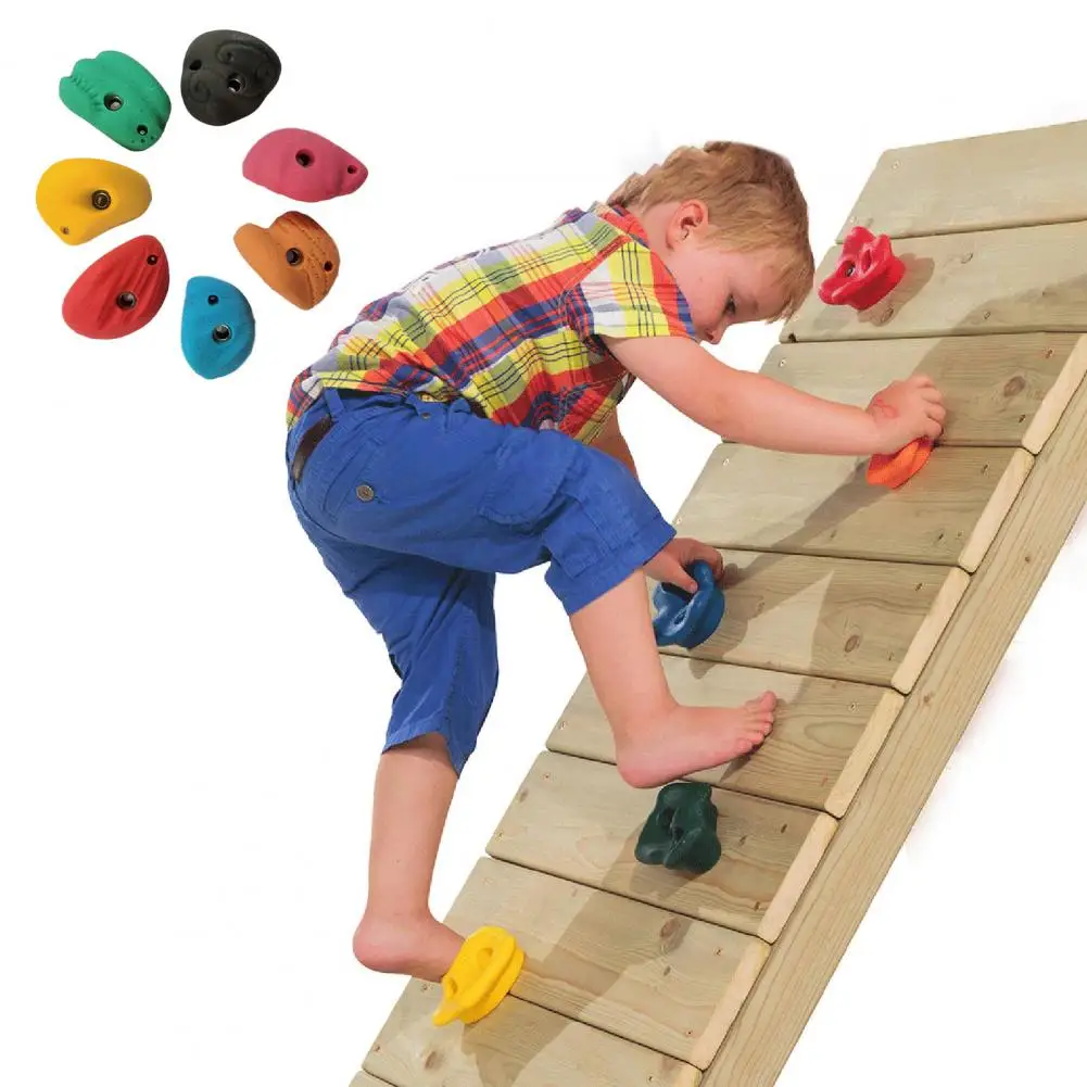 Indoor Outdoor Playground Rock Wall Grips, Rock Climbing Holds With Mounting Screws For Kids Adults 230Lbs Capacity