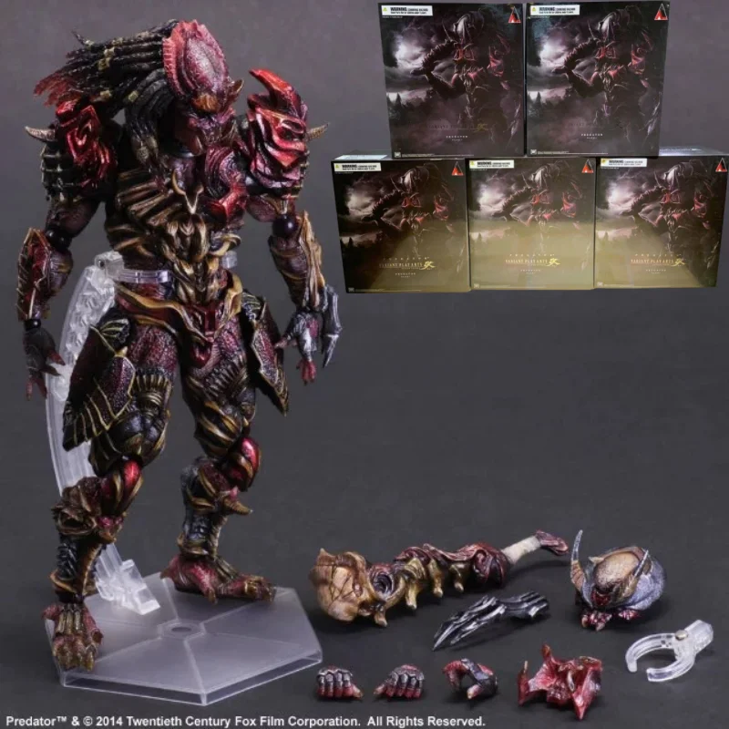 

Original Play Arts Alien Vs Predator Scar Predator Action Figure Model Toy Gift 28cm Joint Movable Doll Horror Christmas