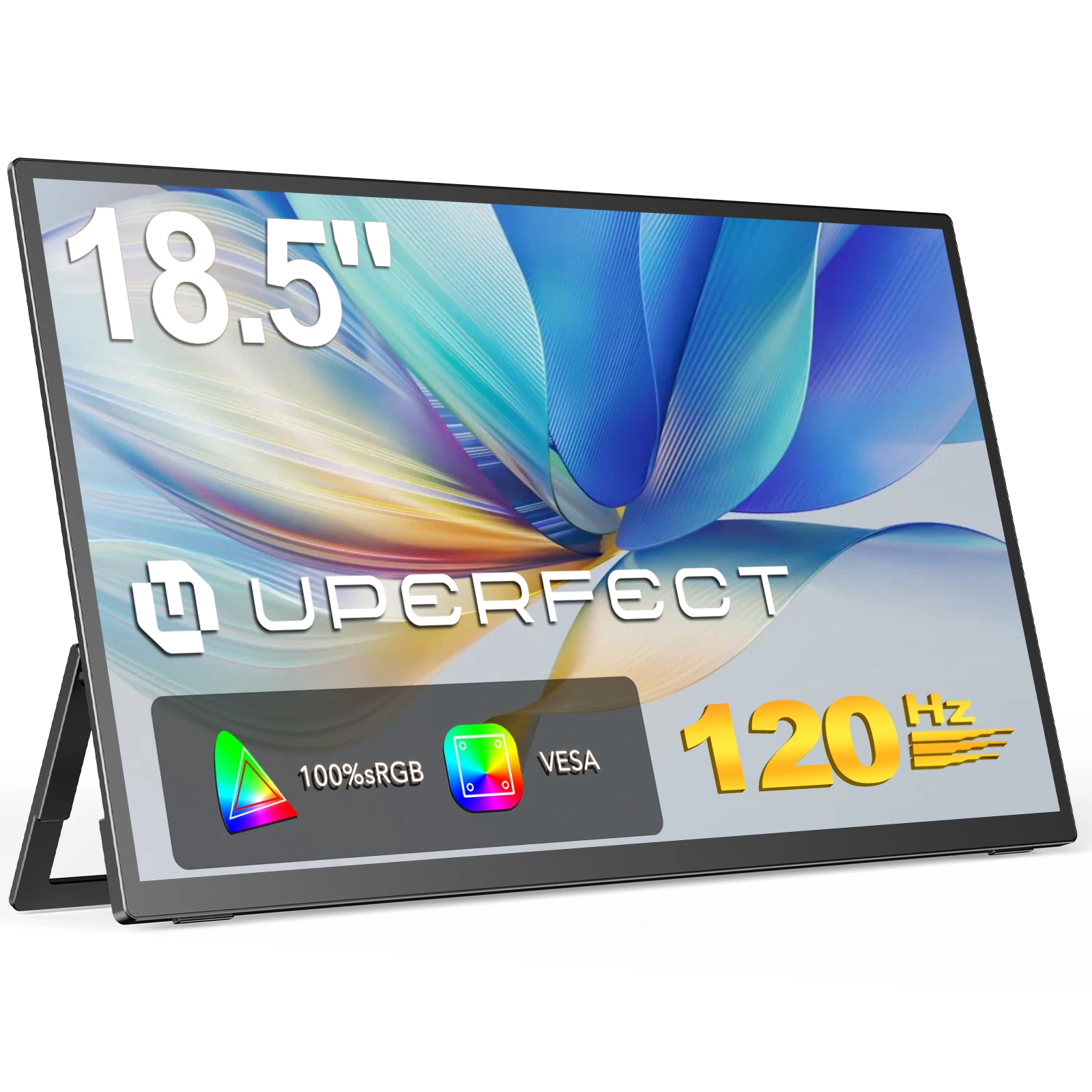 Image of Uperfect 18,5 Zoll Computer Gaming Display tragbarer Monitor 120Hz ips Laptop HDMI USB C externer Bildschirm mit Vesa Adjust Stand