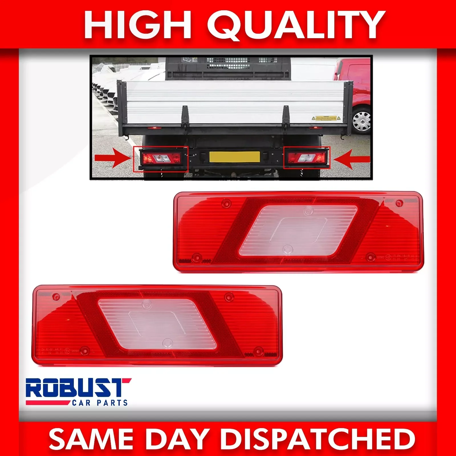 

2pcs Rear Light Lamp Lens Right Left Car Accessories For Ford Transit Tipper Mk8 1831334 2013+On BK31-13292-AA BK31 13293 AA